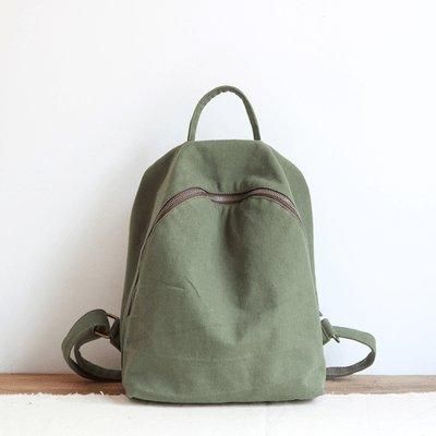 Dame Solid Simple Canvas Bag Rygsæk