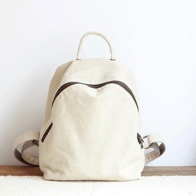 Dame Solid Simple Canvas Bag Rygsæk