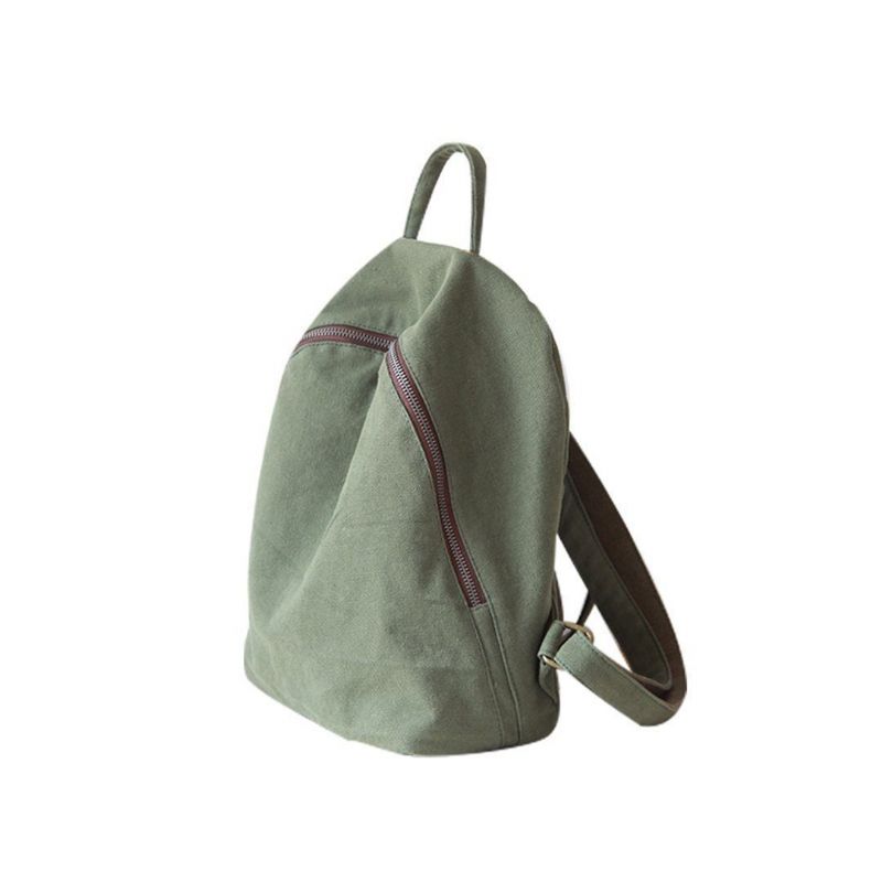 Dame Solid Simple Canvas Bag Rygsæk