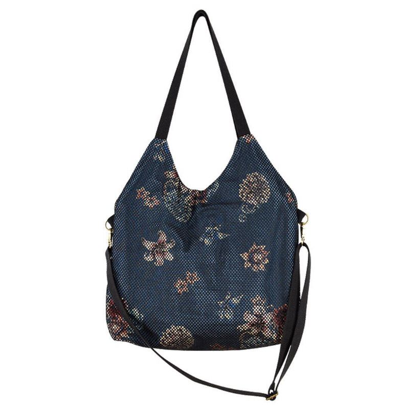 Kvinder Mesh Printet Denim Casual Skuldertaske Crossbody Taske