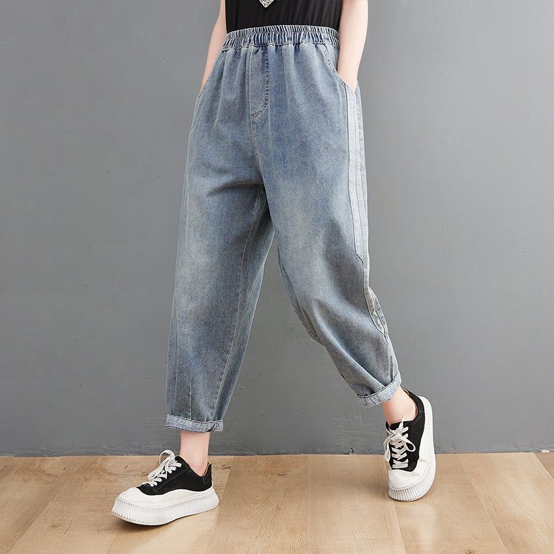 Dame Sommer Løse Casual Solid Jeans