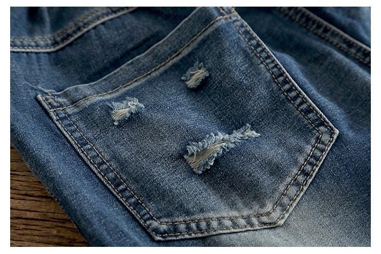 Kinesisk Stil Broderi Etniske Løse Retro Denimbukser