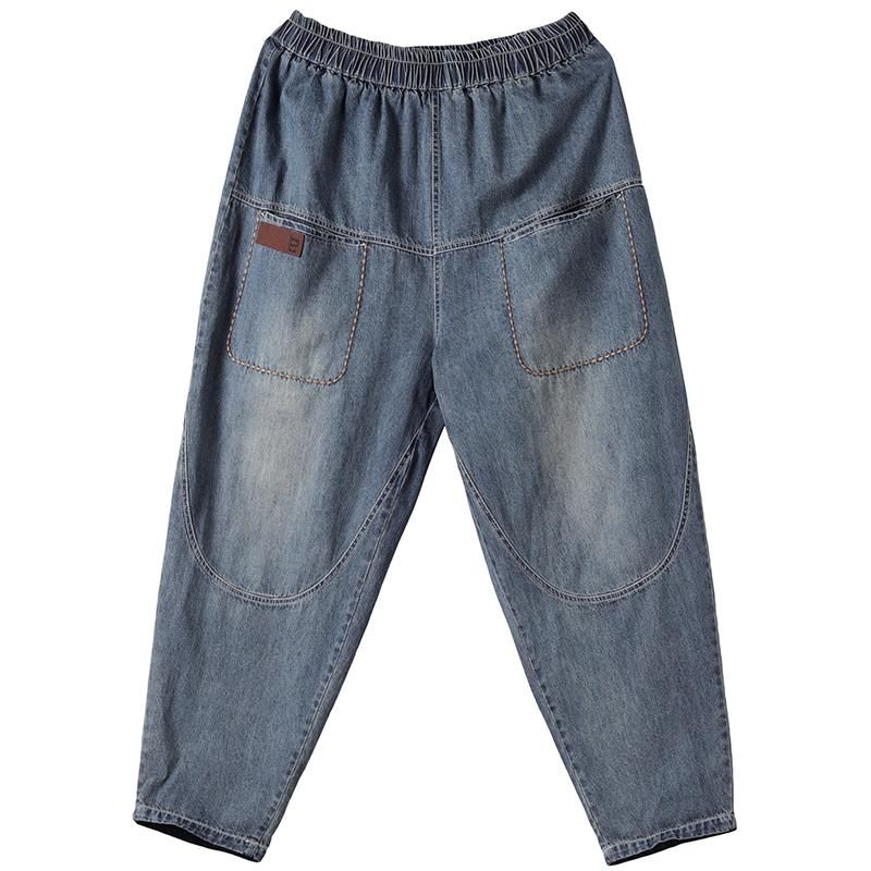 Litterære Løse Bomuldsdenimjeans