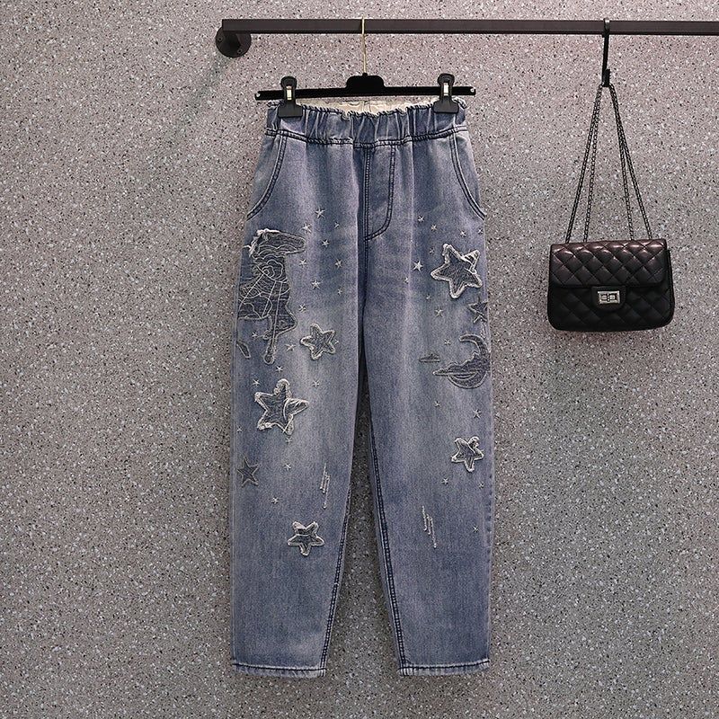 Løse Dame Retro Bomuld Harem Jeans