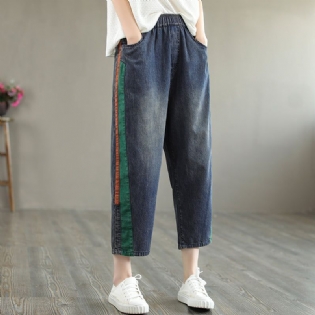 Sommer Kvinder Casual Løse Denim Harem Jeans