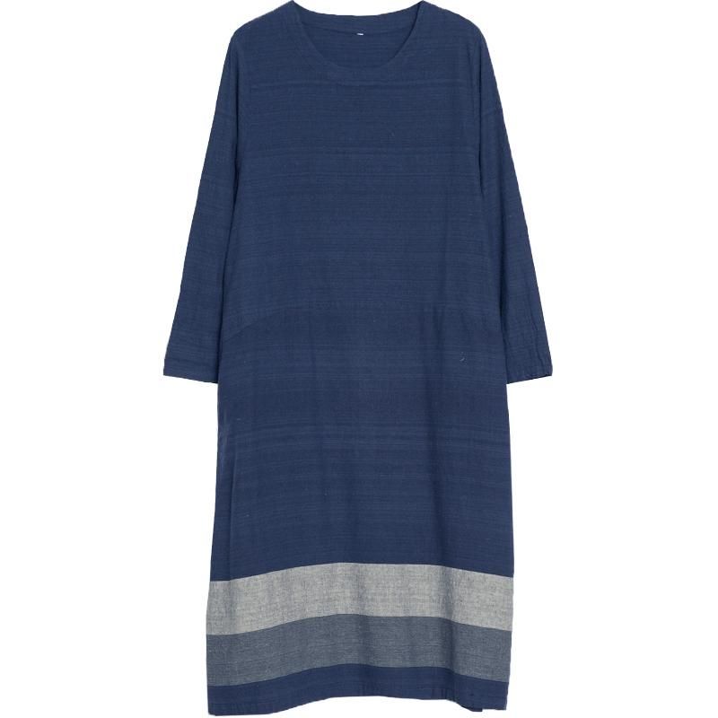 Plus Size Loose Autumn Cotton Linen Dress