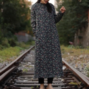 Vinter Vintage Buckle Floral Dress