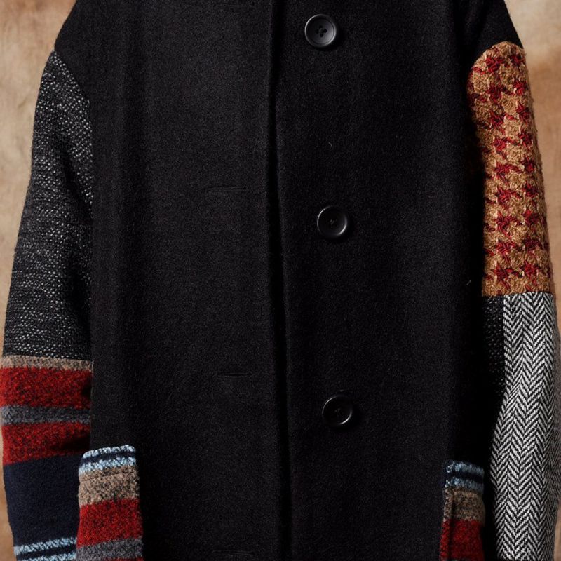 Efterår Vinter Ulden Vintage Cardigan Uldfrakke