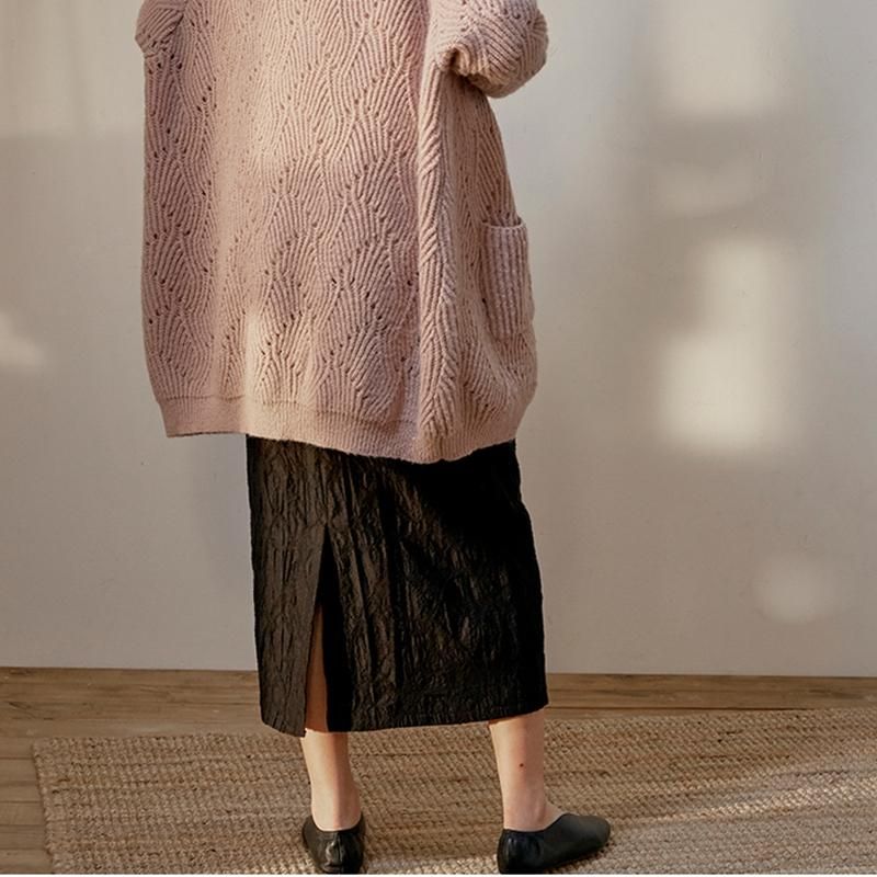 Autumn Wool Jacquard Woolen Skirt