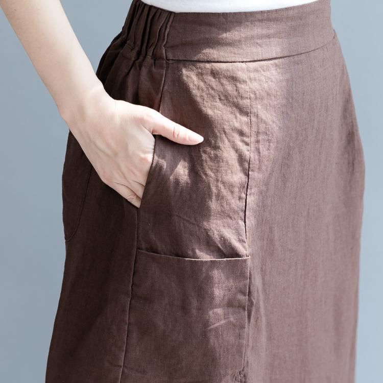 Stablet Misplaceret Design Bomuld Casual Wild Skirt