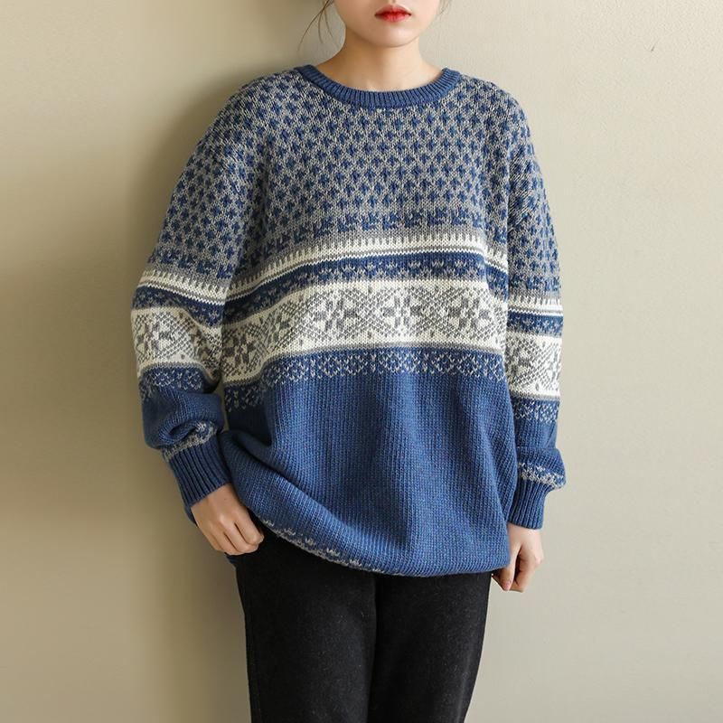 Fritid Retro Alsidig Pullover Sweater