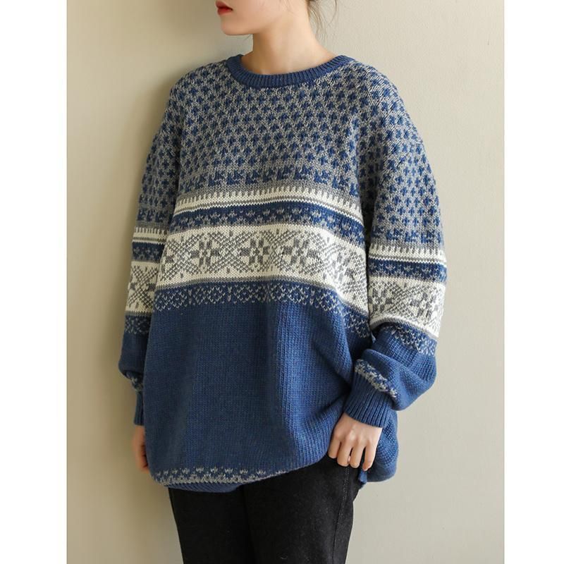 Fritid Retro Alsidig Pullover Sweater