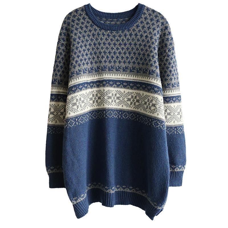 Fritid Retro Alsidig Pullover Sweater