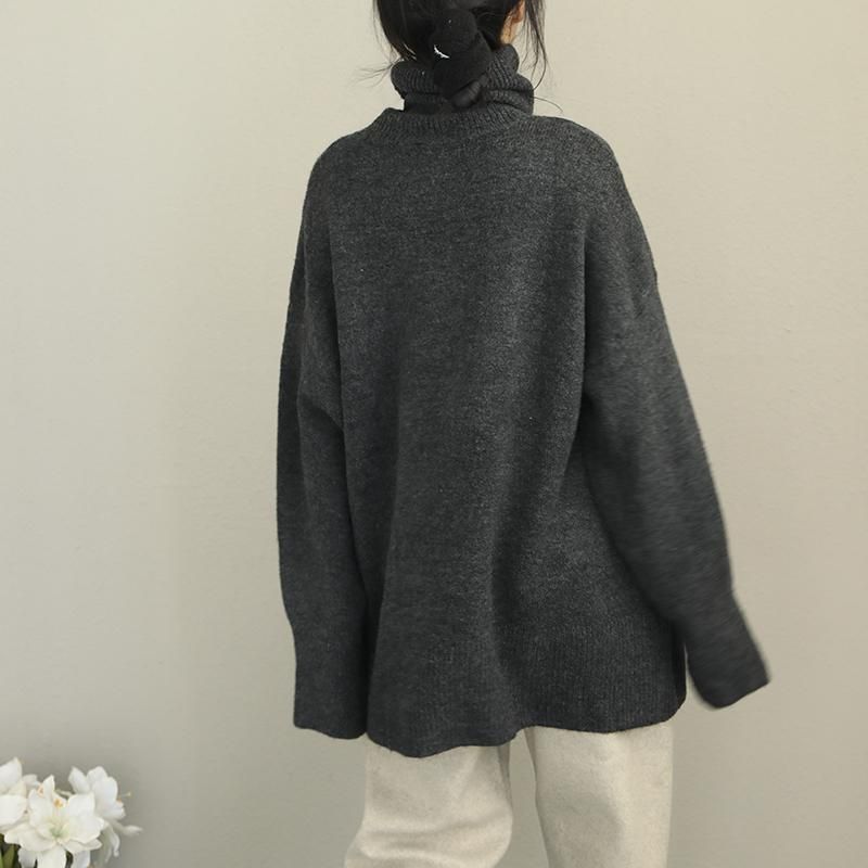 Højhalset Split Tyk Sweater