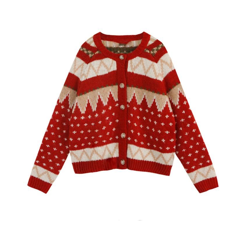 Jul Retro All-match Tyk Cardigan Sweater