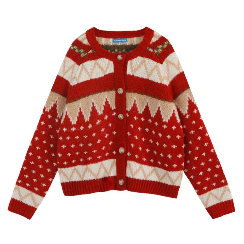 Jul Retro All-match Tyk Cardigan Sweater