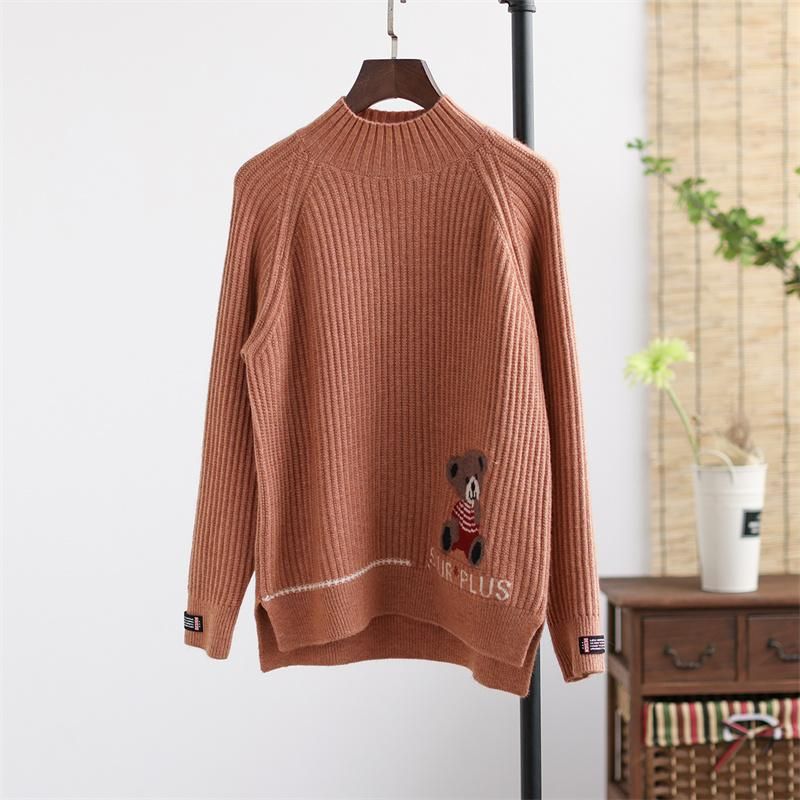 Kvinder Efterår Vinter Retro Mode Casual Strikket Sweater