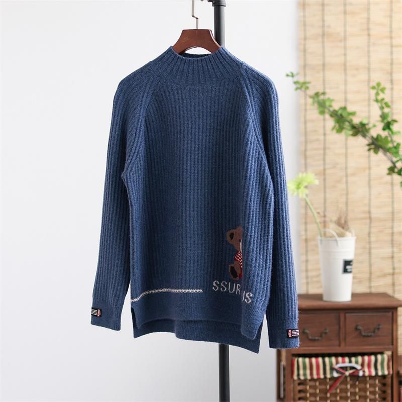 Kvinder Efterår Vinter Retro Mode Casual Strikket Sweater