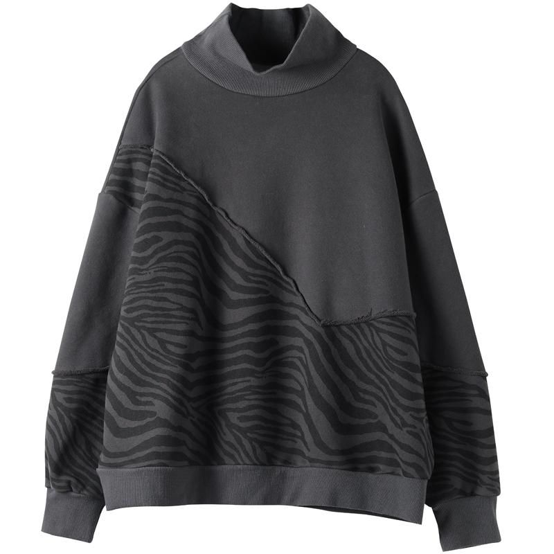 Langærmet Sweater Med Zebratryk