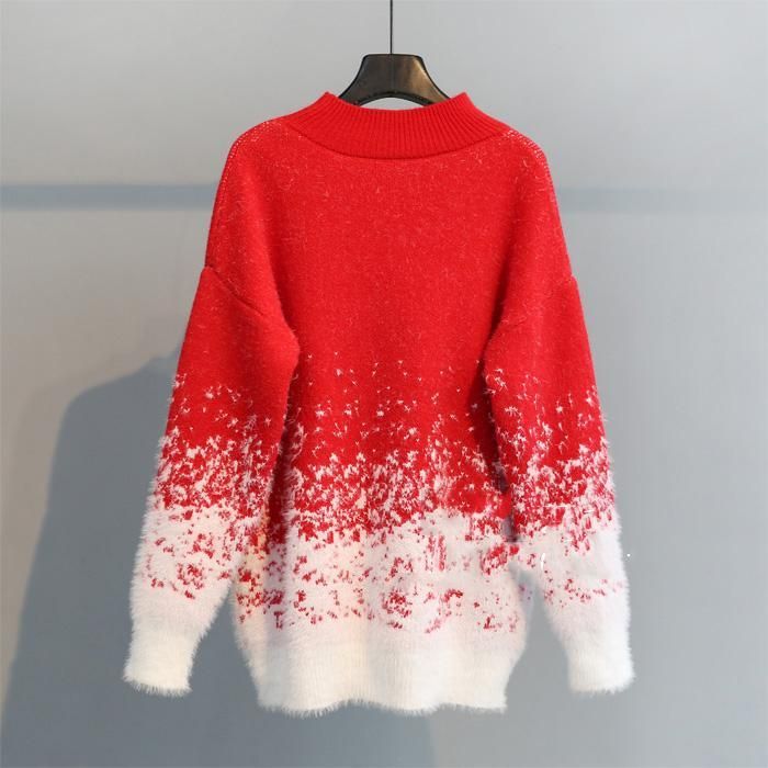 Pullover Snowflake Julestrikket Sweater