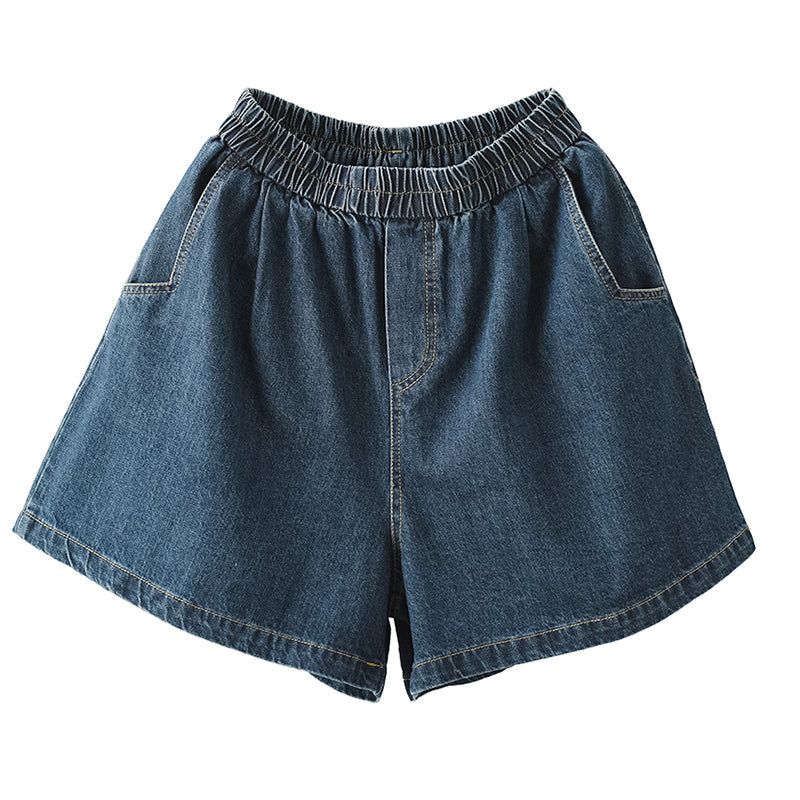 Dame Sommer Retro Løse Bomulds Denimshorts