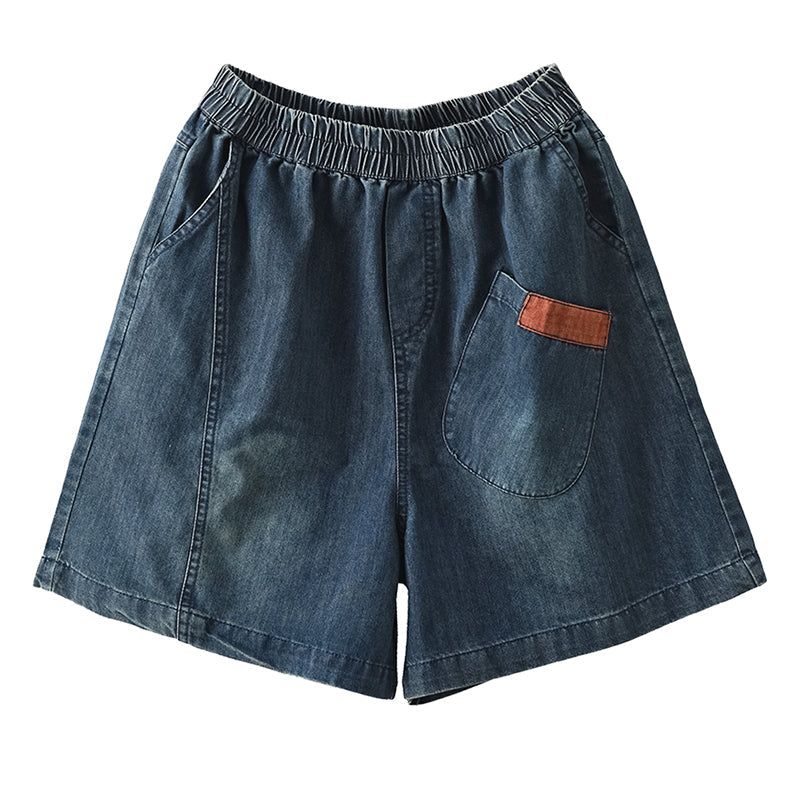 Sommer Kvinder Retro Løse Bomuld Denim Shorts