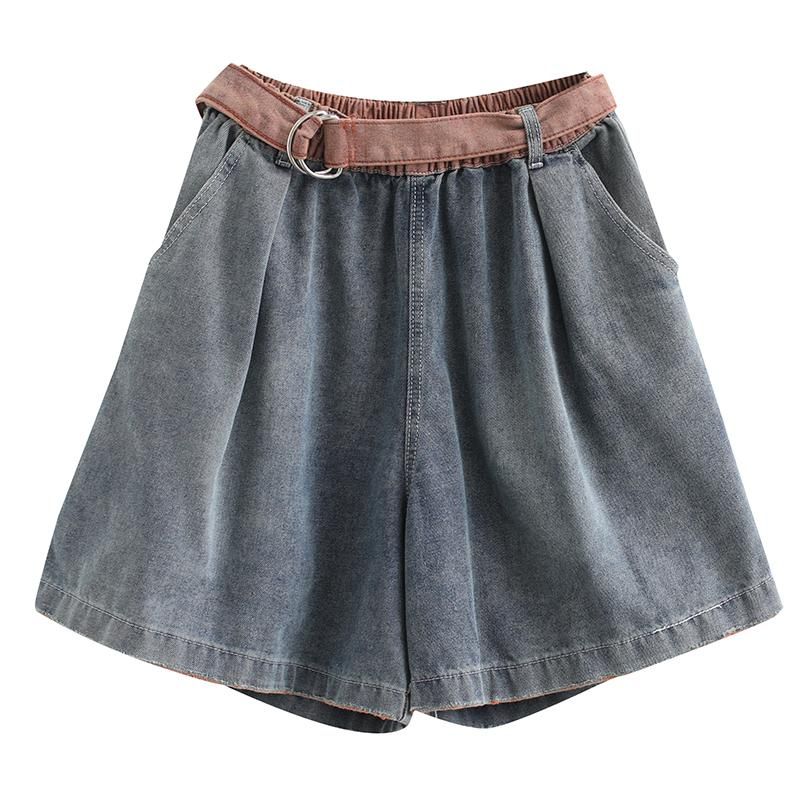 Sommer Løse A-line Bomuld Denim Shorts