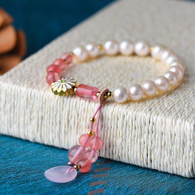 Fashion Retro Pearl Crystal Armbånd