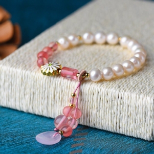 Fashion Retro Pearl Crystal Armbånd