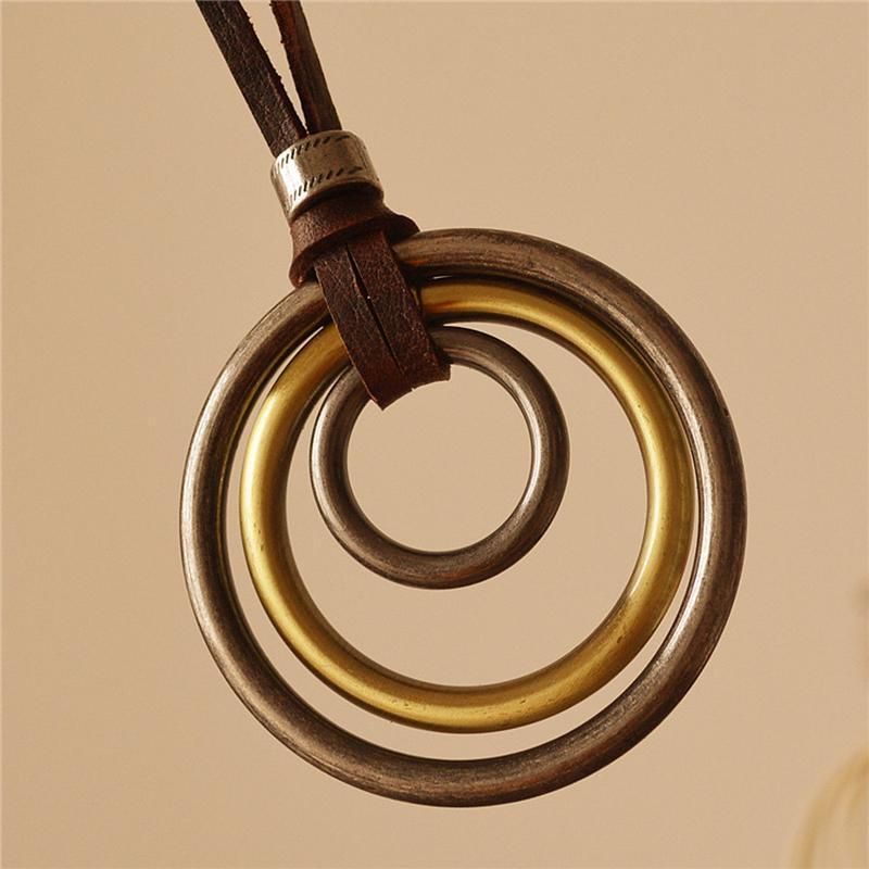 Ny Trendy Vintage Pendant Circle Halskæde