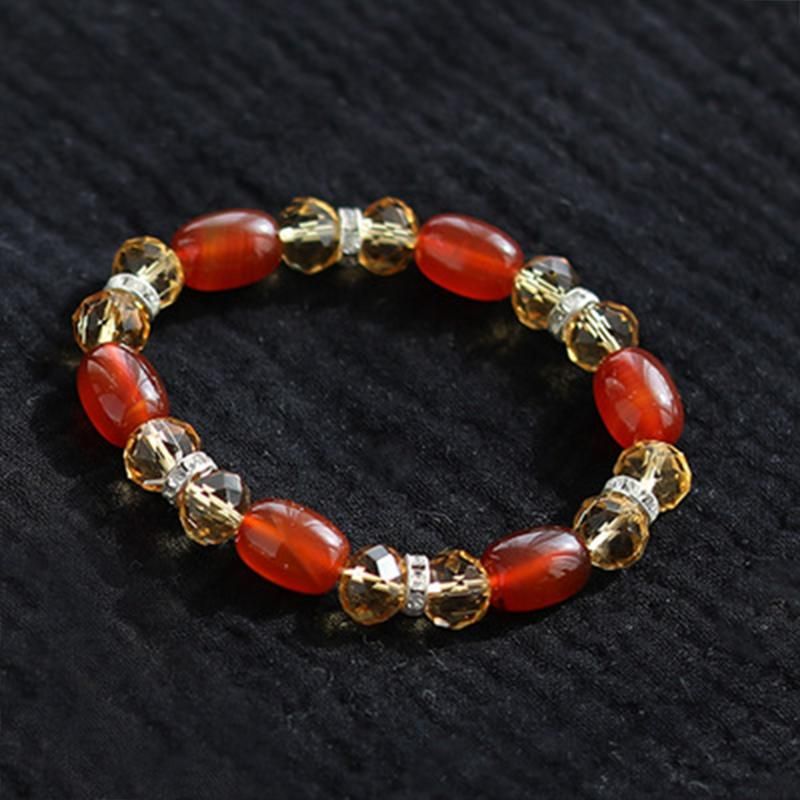 Retro Beaded Håndlavet Crystal Agate Armbånd