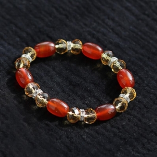 Retro Beaded Håndlavet Crystal Agate Armbånd