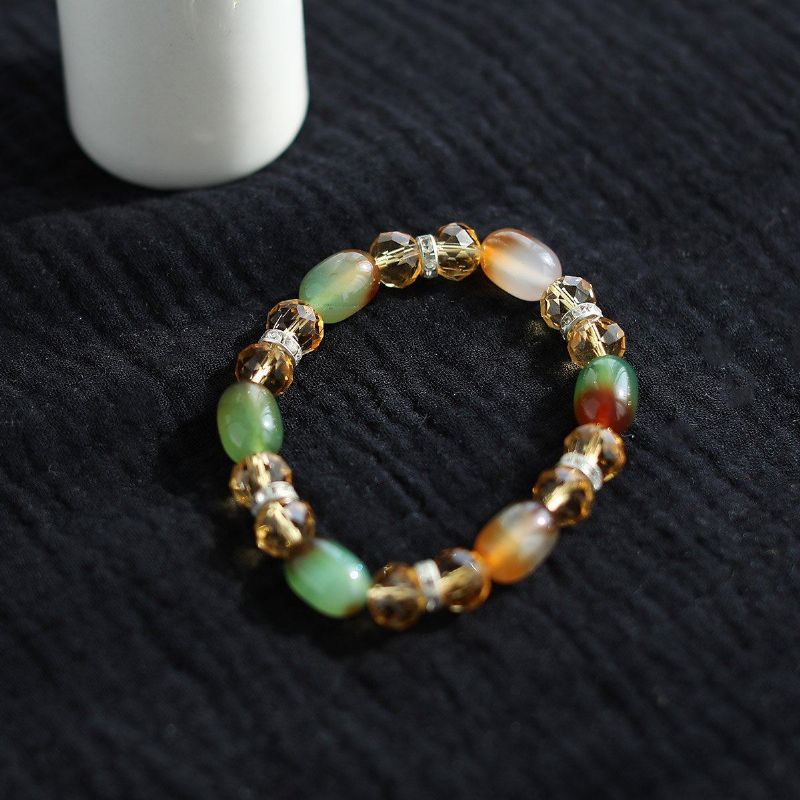 Retro Beaded Håndlavet Crystal Agate Armbånd