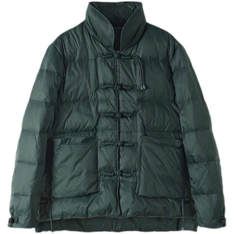 Vinter Kvinder Retro Stand Krave Duck Down Coat