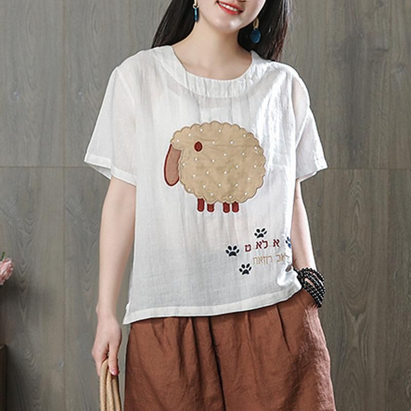 Cartoon Animals Casual T-shirt I Linned