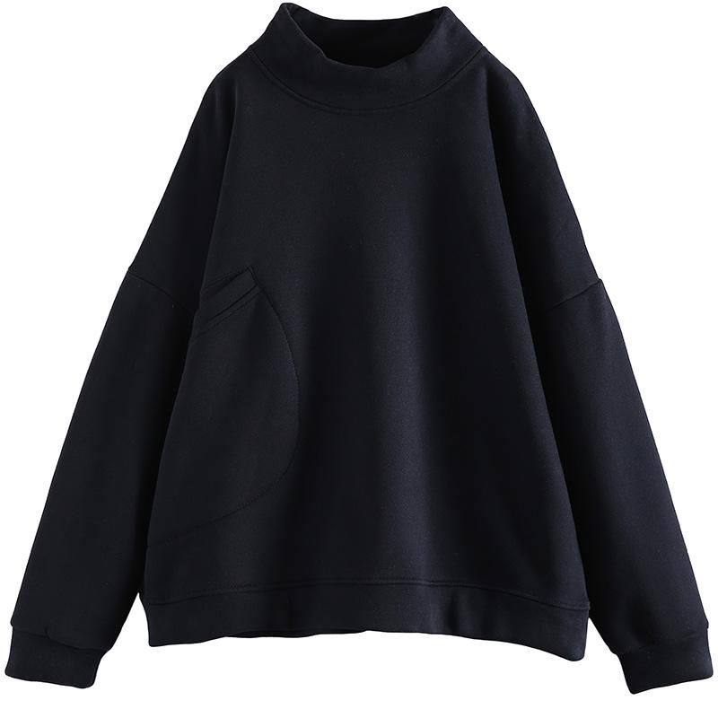 Langærmet Højhalset Løs Casual Sweatshirt