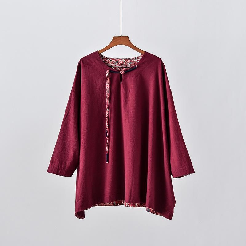 September Etnisk Stil Enkel Top Shirt