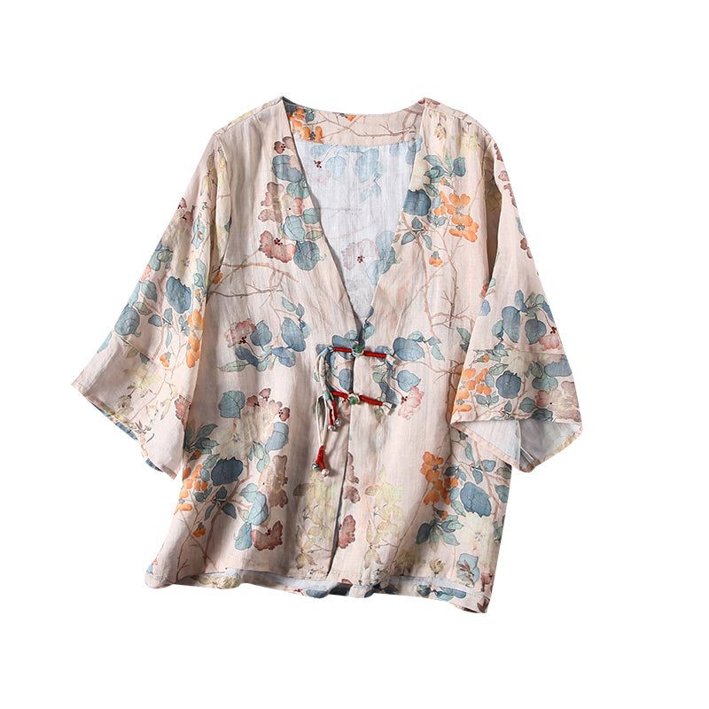 Summer Vintage Blomster Bluse I Bomuld