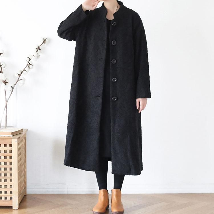 Autumn Jacquard Woolen Coat