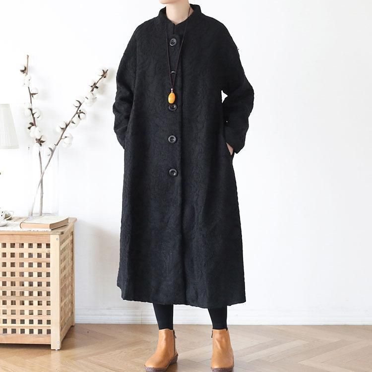 Autumn Jacquard Woolen Coat