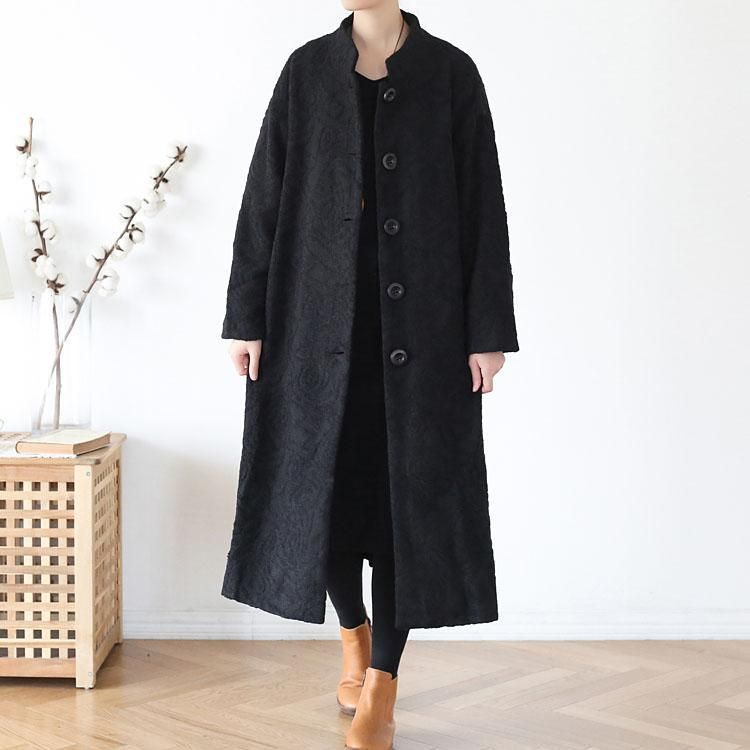 Autumn Jacquard Woolen Coat