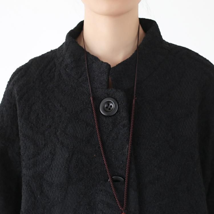 Autumn Jacquard Woolen Coat