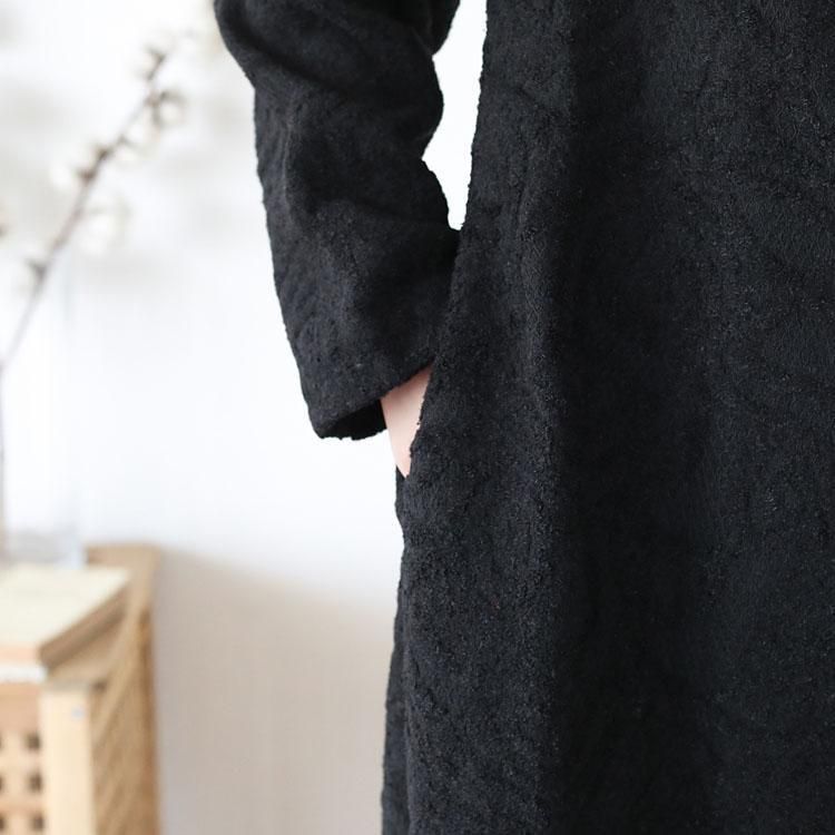 Autumn Jacquard Woolen Coat