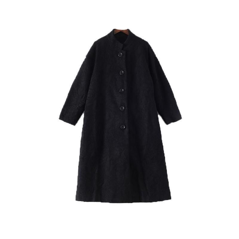 Autumn Jacquard Woolen Coat