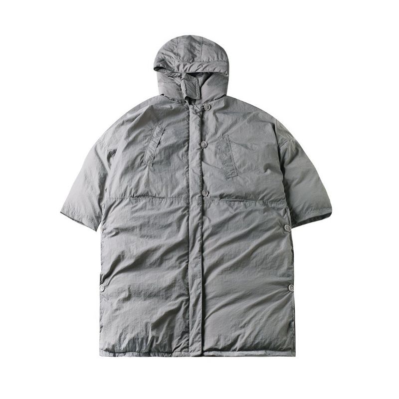 Oversize Løs Solid Quiltet Slid Hooded Coat