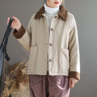 Turn-down Corduroy Krave Essential Short Coat