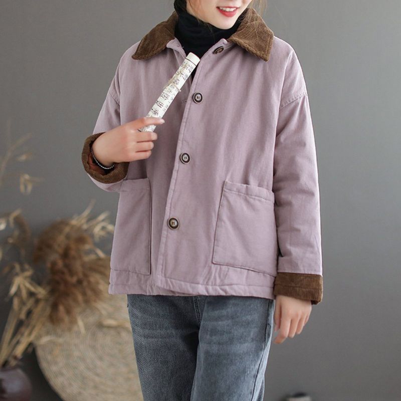 Turn-down Corduroy Krave Essential Short Coat