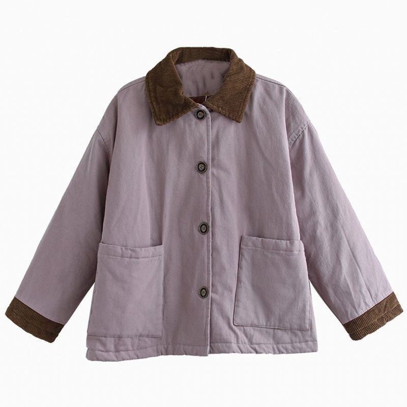 Turn-down Corduroy Krave Essential Short Coat