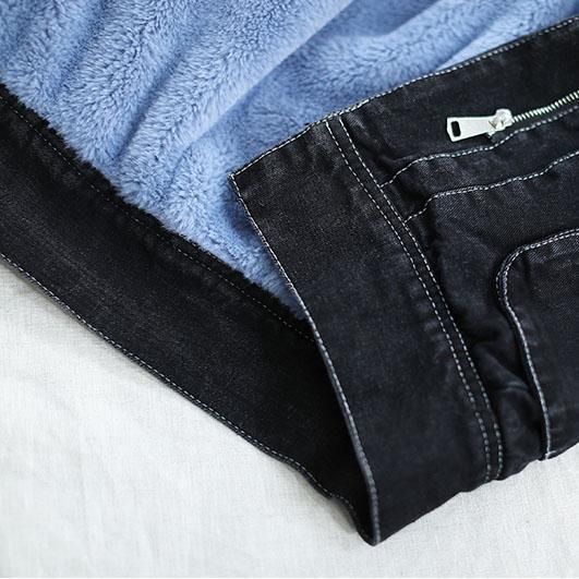 Vinter Casual Velvet Retro Denimjakke