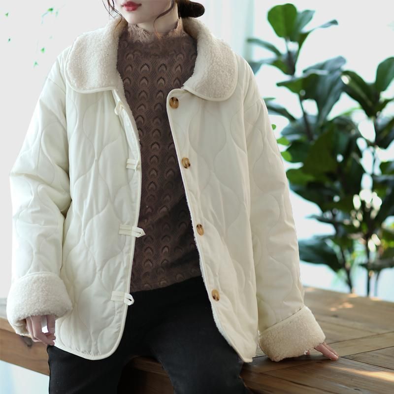 Vinter Kvinder Vintage Casual Lapel Plys Coat